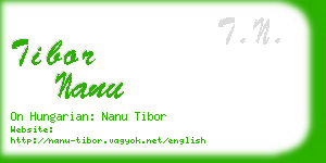 tibor nanu business card